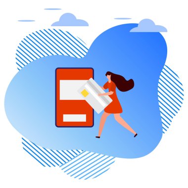 Vektör İnsanlar çevrimiçi Finans Para teknolojisi