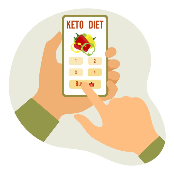 Buying Ketogenic Diet Food Health proper nutrition — ストックベクタ