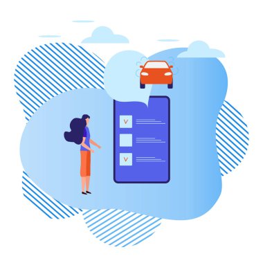 İnsanlar akıllı telefon uygulaması sipariş ediyor. Taksi kiralama servisi.