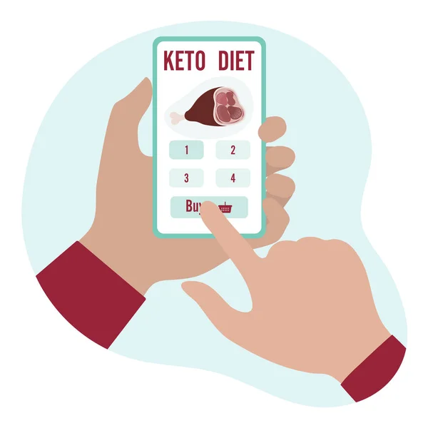 Comprar Dieta Ketogénica Alimentación Salud Nutrición adecuada — Vector de stock