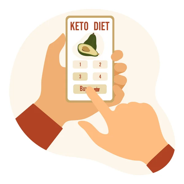Comprar Dieta Ketogénica Alimentación Salud Nutrición adecuada — Vector de stock