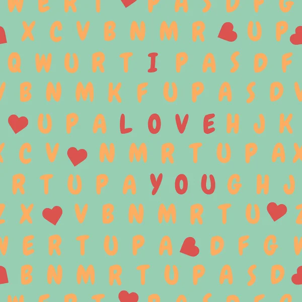 Vector Pattern letter Love Valentine's day Wedding — Stok Vektör