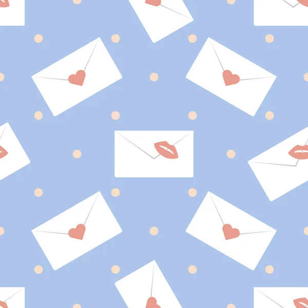 Vector seamless pattern Valentine 's Day Letter — стоковый вектор