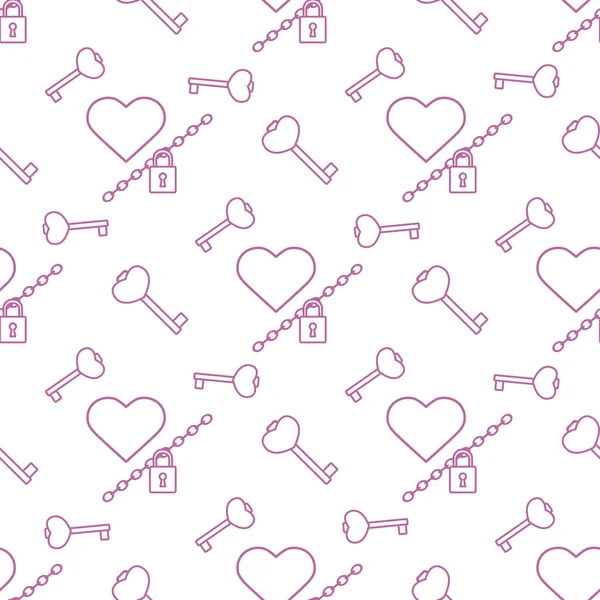Vector seamless pattern Happy Valentine's Day — Stock Vector