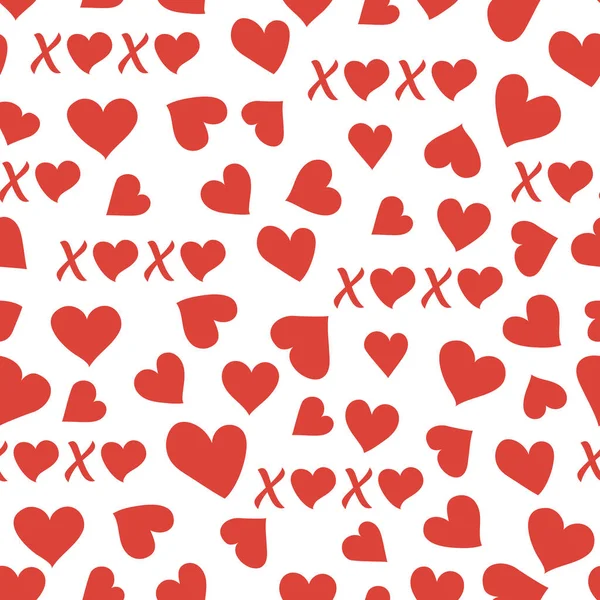 Wektor bezszwowy wzór Walentynki Love Heart — Wektor stockowy