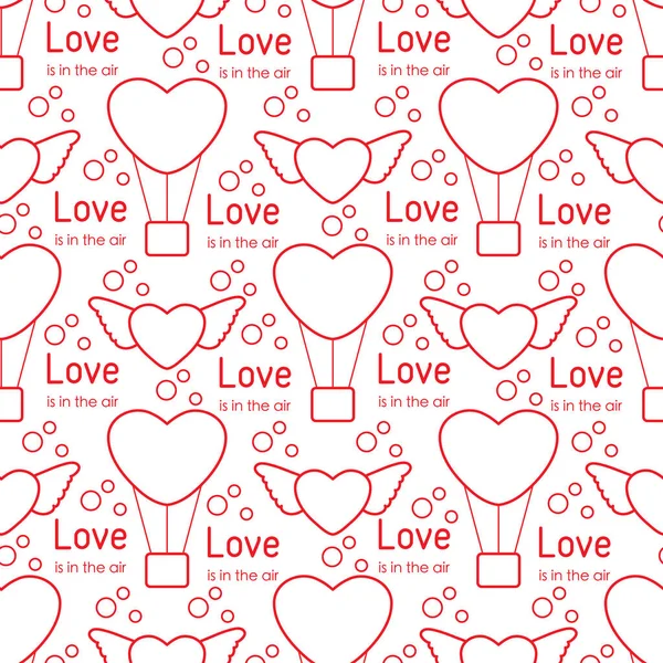 Vector patrón sin costuras Día de San Valentín Amor Corazón — Vector de stock