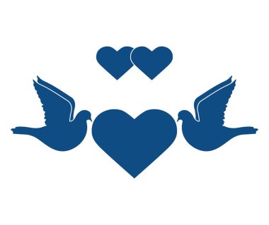 Sevgililer günü, düğün, doğum günü, anneler günü, babalar günü romantik geçmiş, uçan güvercin aşk konsepti tebrik kartı, kumaş, parmak izi tasarımı.