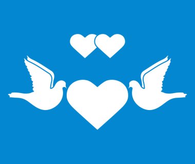 Sevgililer günü, düğün, doğum günü, anneler günü, babalar günü romantik geçmiş, uçan güvercin aşk konsepti tebrik kartı, kumaş, parmak izi tasarımı.