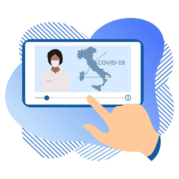 Vector Illustration 2019 Ncov Human Looking Information Coronavirus Covid Modern — Stock Vector