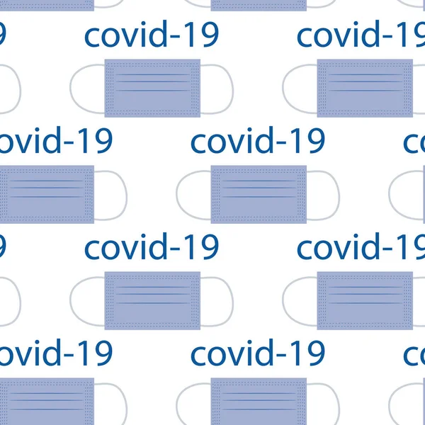 Vektorový Bezešvý Vzor Čína Coronavirus 2019 Ncov Ilustrace Nápis Covid — Stockový vektor