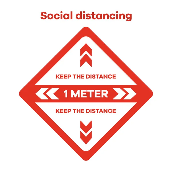 Illustration Vectorielle Gardez Vos Distances Distance Sociale Coronavirus Chinois Covid — Image vectorielle