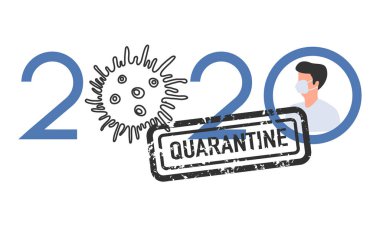 2020 senelik Çin Koronavirüsü Karantina Salgını COVID-19 Tehlike 2019-nCoV grip salgını maskeli bir doktor. Dünya çapında enfeksiyon tehdidi. Sağlık Riski Dur