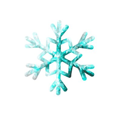 düşük Poli kar tanesi simgesi