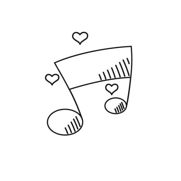 Zettel mit Herz-Symbol, — Stockvektor