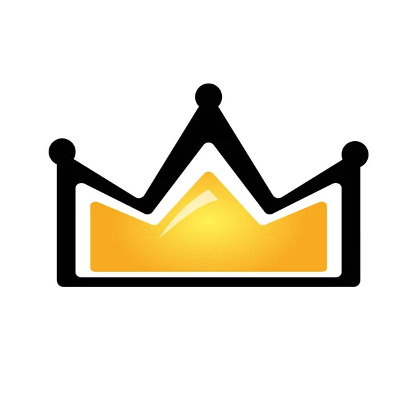 Золота піктограма корони вектор, символ — стоковий вектор