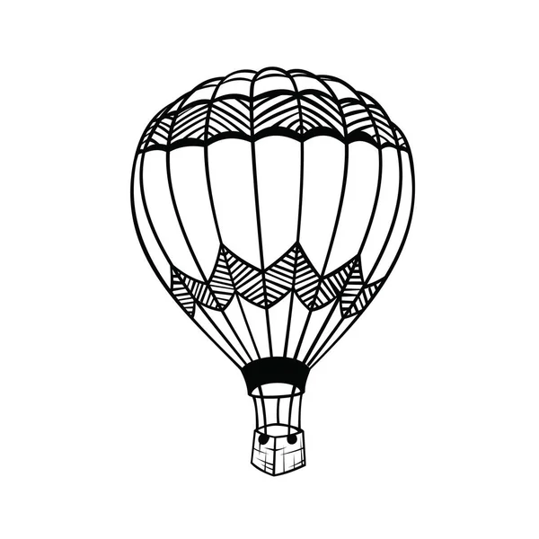Retro hot air balloon icon, vector