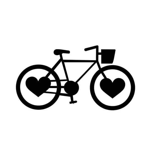 Cute black silhouette bike icon. cycle logo. symbol. sign — Stock Vector