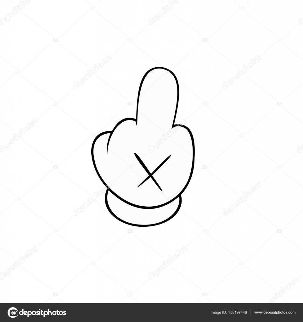 Pmages The Middle Finger Cartoon Gesture Rude Sign