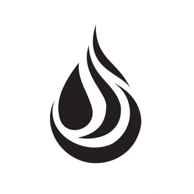 Siyah su damla simgesi, işareti vector.water açılan resim, logo