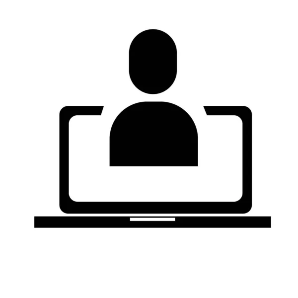 Віддалена Піктограма Передачі Інформації Асистент Логотипу Знак Онлайн Адміністратора Вектор — стоковий вектор