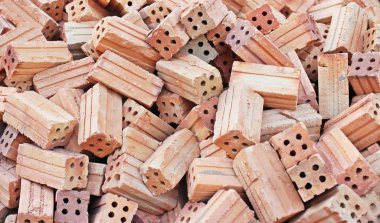 Kırmızı tuğla konut yapı için kullanılan kalıcı.