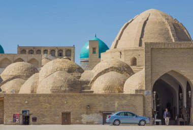 Buhara, Özbekistan - 19 Mart 2016: Panoramik şehir