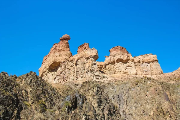 Charyn Canyon no Cazaquistão. O Vale dos Castelos — Fotografia de Stock