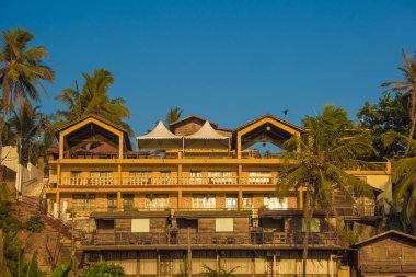 Oteller (evler) küçük Vagator Beach, Goa, Hindistan