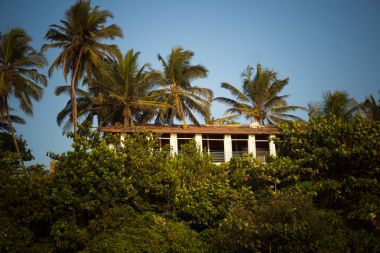 Oteller (evler) küçük Vagator Beach, Goa, Hindistan