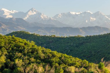 Dağlar manzara, Tien Shan dağlar, Almatı, Kazakistan