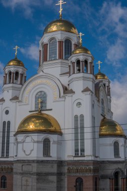 Yekaterinburg, Rusya - 3 Temmuz 2017: Yekaterinburg Merkezi şehirde yaz saati.