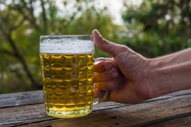 Bira kupa tutan elini. Octoberfest Tema