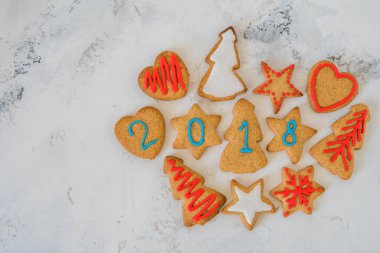 Tanımlama bilgileri metin 2018, sizin metin için yer ile yeni yıl için