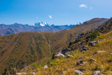 Panoramik pik Talgar. Kaza dağ manzarası