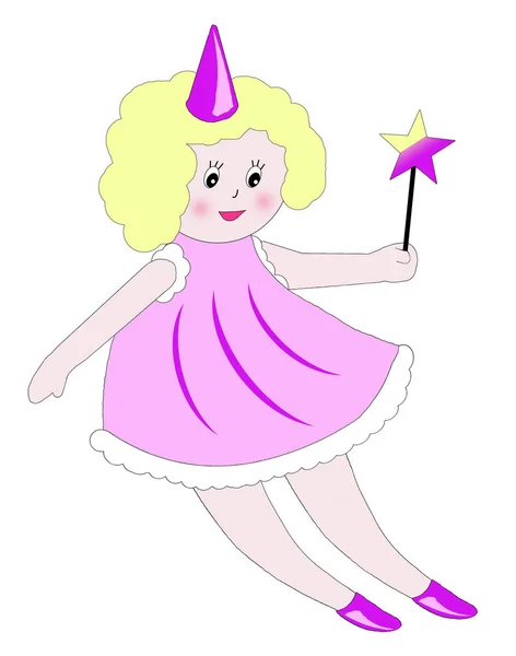 Fairy with magic wand — Stock Photo, Image