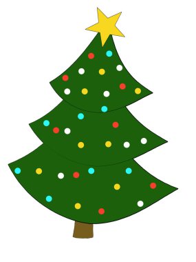 Yıldızlı Noel ağacı