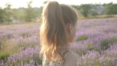 çekici küçük kız tatil Provence. kahkaha ve duygu iyi, gülümsüyor yaz doğa Avrupa'nın