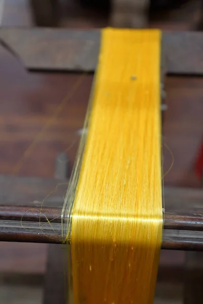 Silk production from silky bugs — Stock Photo, Image
