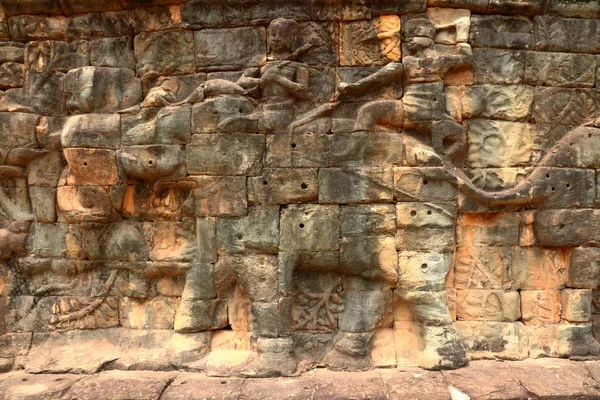 Angkor stronie rzeźby, Kambodża — Zdjęcie stockowe
