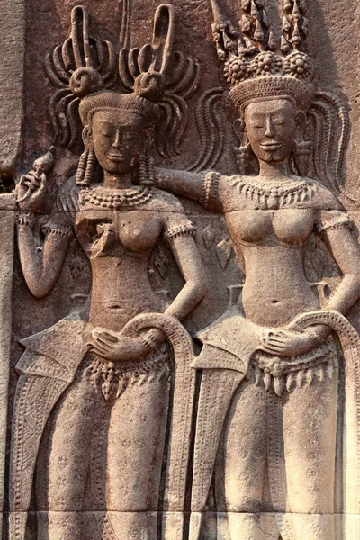 Esculturas de Angkor Wat — Fotografia de Stock