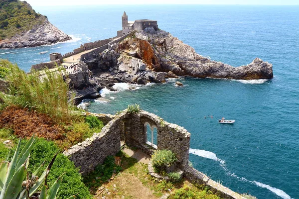 Porto Venere Włochy Maja 2017 Widok Portovenere Lub Porto Venere Zdjęcie Stockowe