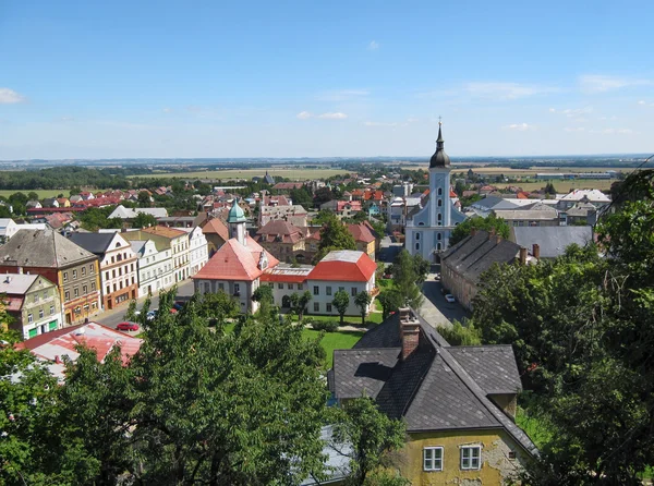 Letní pohled z města Javorník — Stock fotografie