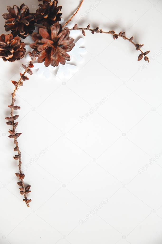 decorated christmas on white background