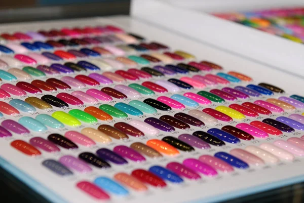 Samples of color nail polish.