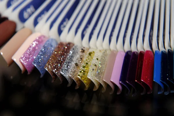 Vzorky barev na nehty. — Stock fotografie