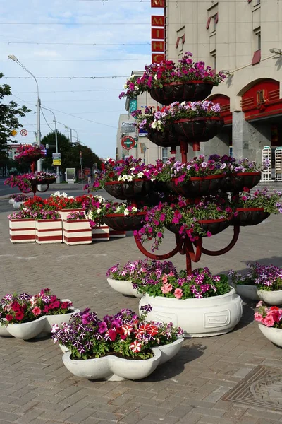 Ulice Zabytki Architektura Mińsku Dziedzictwo Komunistyczne — Zdjęcie stockowe