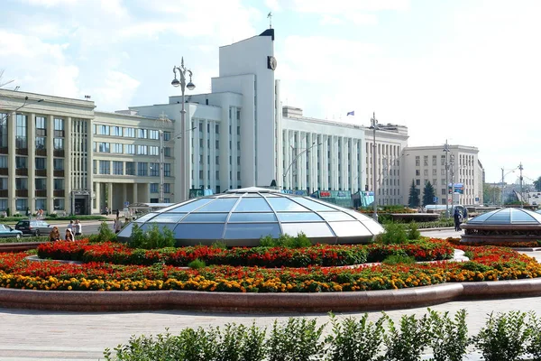 Straten Monumenten Architectuur Minsk Communistische Erfenis — Stockfoto