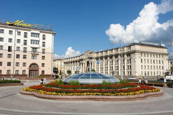 Вулиці Пам Ятники Архітектура Мінську Комуністична Спадщина — стокове фото