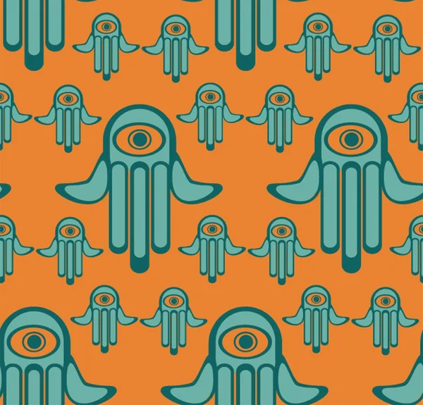 Hamza el seamless modeli. Renkli vektör arka plan