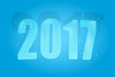 Yeni yıl 2017. Horoz yılı. Rakamlar. Arka plan illüstrasyon. Vektör çizim.